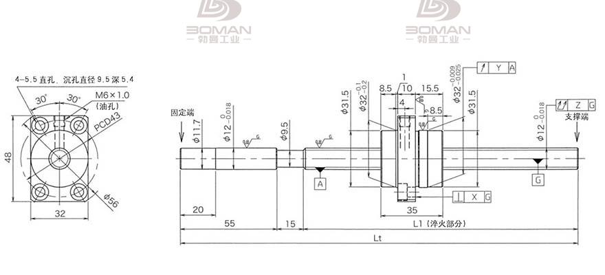 KURODA HG1230QS-BEZR-0500A 黑田精工滚珠丝杆价格